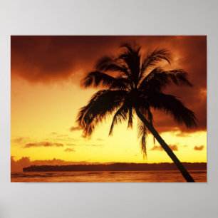 USA, Hawaii, Maui, Colourful sunset in a Poster