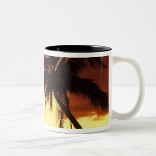USA, Hawaii, Maui, Colourful sunset in a Two-Tone Coffee Mug
