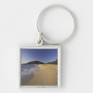 USA, Hawaii, Maui, Footprints in sand, Makena Key Ring