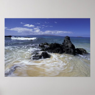 USA, Hawaii, Maui, Maui, Makena Beach, Surf on Poster