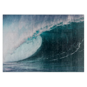 USA, Hawaii, Oahu, Large waves Cutting Board