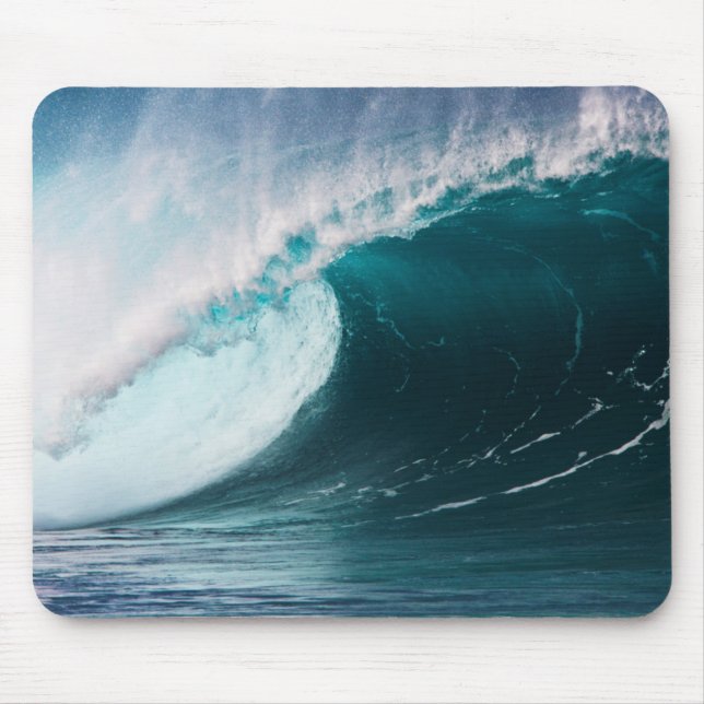 USA, Hawaii, Oahu, Large waves Mouse Mat (Front)