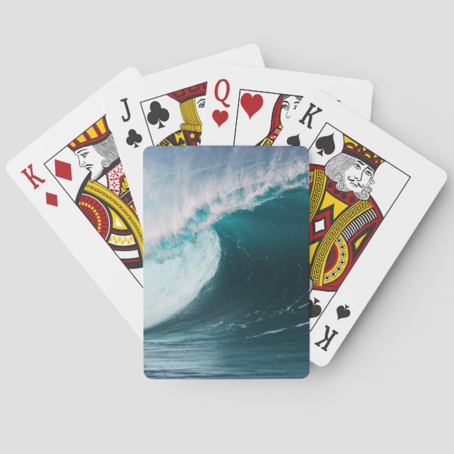 USA, Hawaii, Oahu, Large waves Playing Cards (Back)