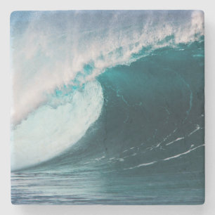 USA, Hawaii, Oahu, Large waves Stone Coaster