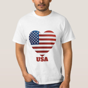USA Heart Flag T-Shirt