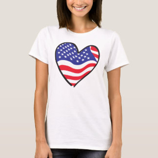 USA Heart Stars and Stripes T-Shirt