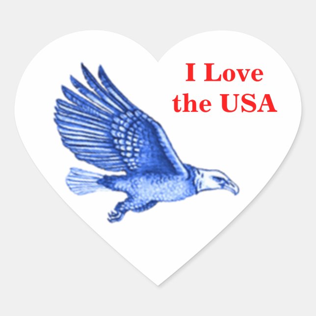 USA HEART STICKER (Front)