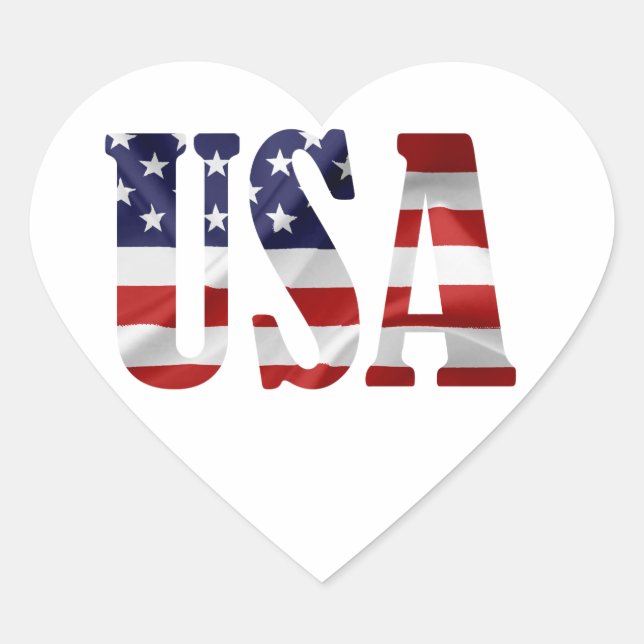 USA HEART STICKER (Front)