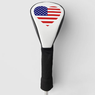 USA Heartflag dccn Golf Head Cover