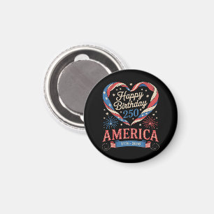 USA Hearts 1776 2026 July 250th Birthday USA  Magnet