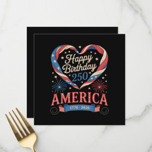 USA Hearts 1776 2026 July 250th Birthday USA Menu