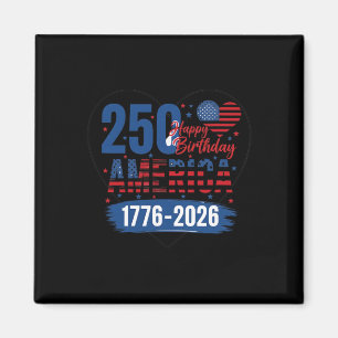 Usa Hearts 1776 2026 July 4th 250th Birthday 250 Y Magnet