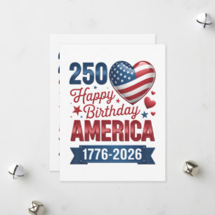 USA Hearts 1776 2026 July 4th Holiday Card