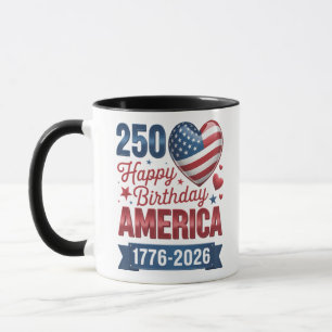 USA Hearts 1776 2026 July 4th Mug