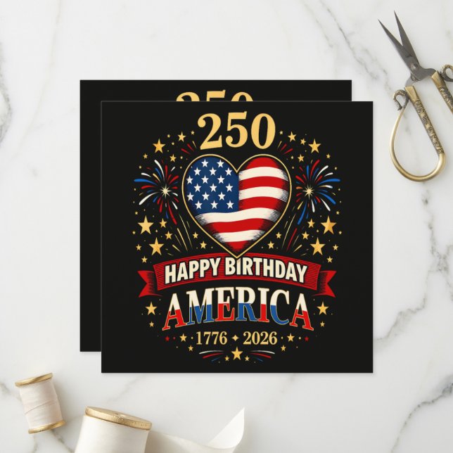 Usa Hearts 1776 2026 July 4Th Programme (Front/Back In Situ)