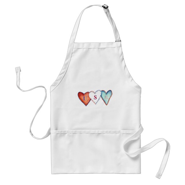 USA Hearts Apron (Front)