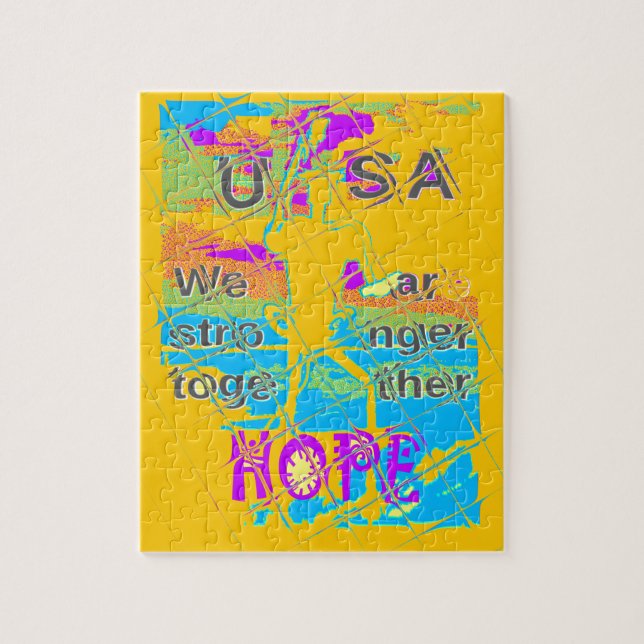 USA Hillary Hope Stronger Together Jigsaw Puzzle (Vertical)