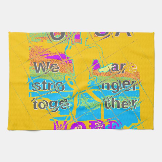USA Hillary Hope Stronger Together Tea Towel (Horizontal)