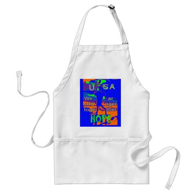 USA Hillary Hope We Are Stronger Together Standard Apron (Front)