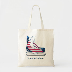 USA Hockey Skates Tote Bag