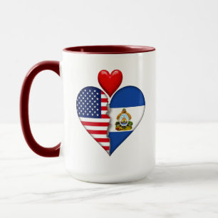 USA Honduras Heart flags Hispanic Heritage Mug