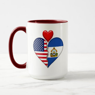 USA Honduras Heart flags Hispanic Heritage  Mug