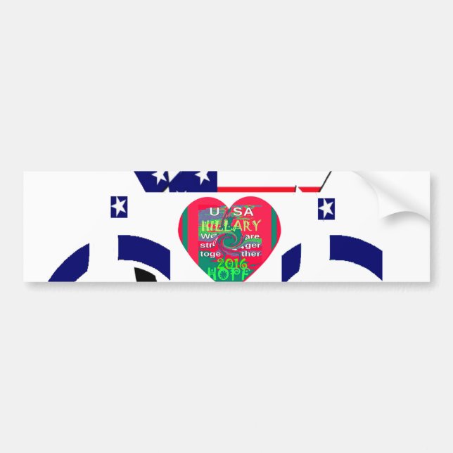 USA Hope Beautiful Amazing National Flag Design Ar Bumper Sticker (Front)