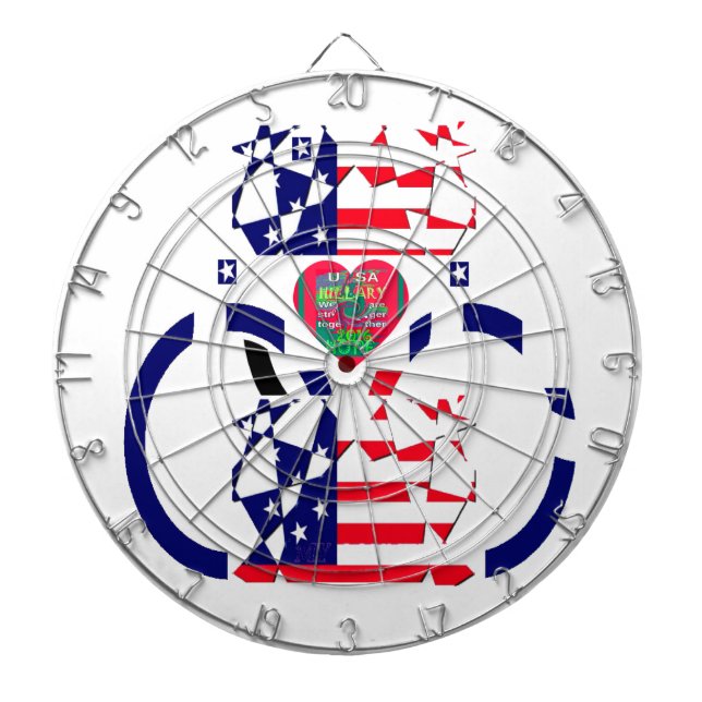 USA Hope Beautiful Amazing National Flag Design Ar Dartboard (Front)