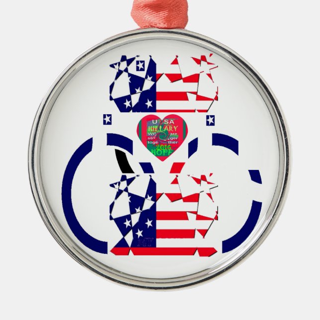 USA Hope Beautiful Amazing National Flag Design Ar Metal Tree Decoration (Front)