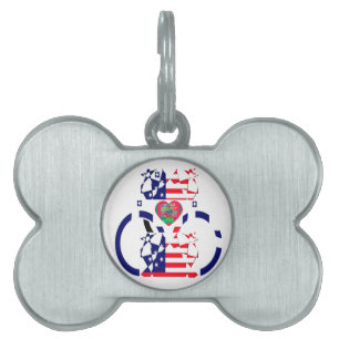 USA Hope Beautiful Amazing National Flag Design Ar Pet Name Tag