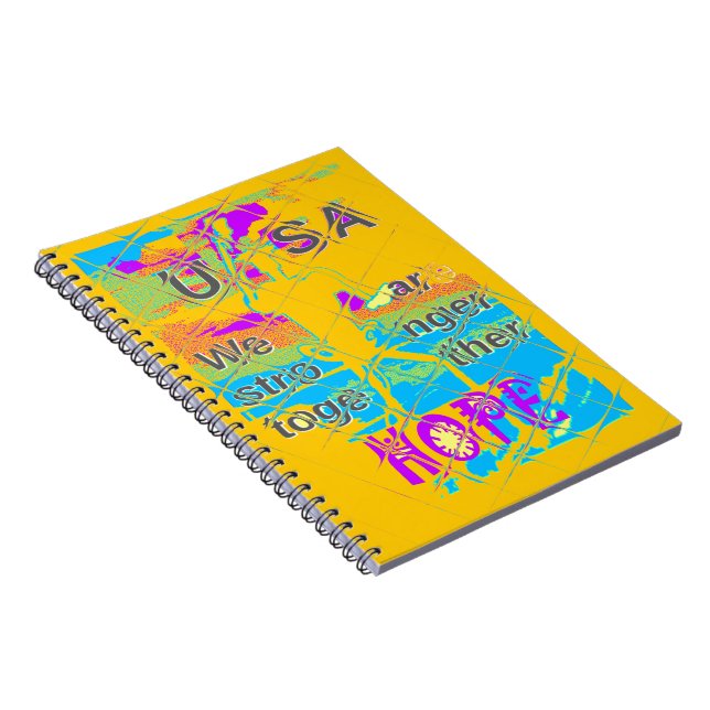 USA Hope: Colorful Textured Design Notebook (Right Side)