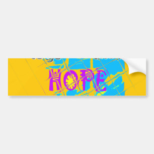 USA Hope: Colourful Textured Design Bumper Sticker
