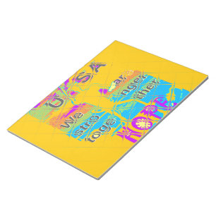 USA Hope: Colourful Textured Design Notepad
