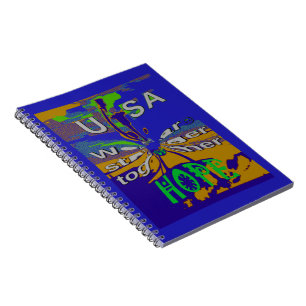 USA Hope Message Art Print Notebook