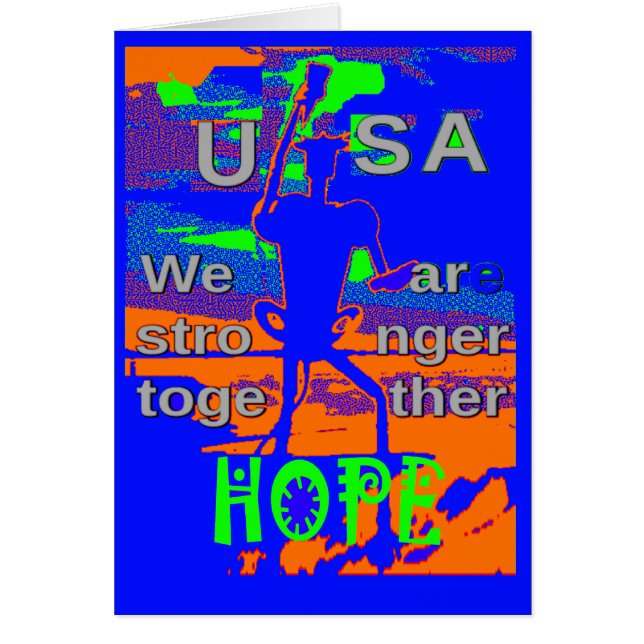 USA Hope Strong Together - A Patriotic Tapestry (Front)