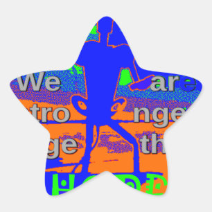 USA Hope Strong Together - A Patriotic Tapestry Star Sticker