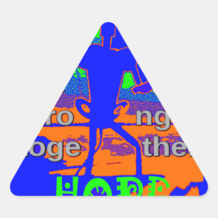 USA Hope Strong Together - A Patriotic Tapestry Triangle Sticker