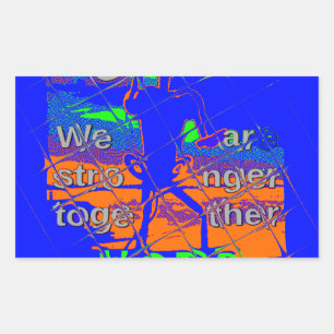 USA Hope: Stronger Together Patriotic Design Rectangular Sticker