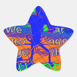 USA Hope: Stronger Together Patriotic Design Star Sticker