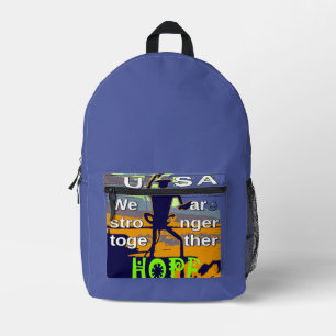 USA Hope: We are Stronger Together  Printed Backpack