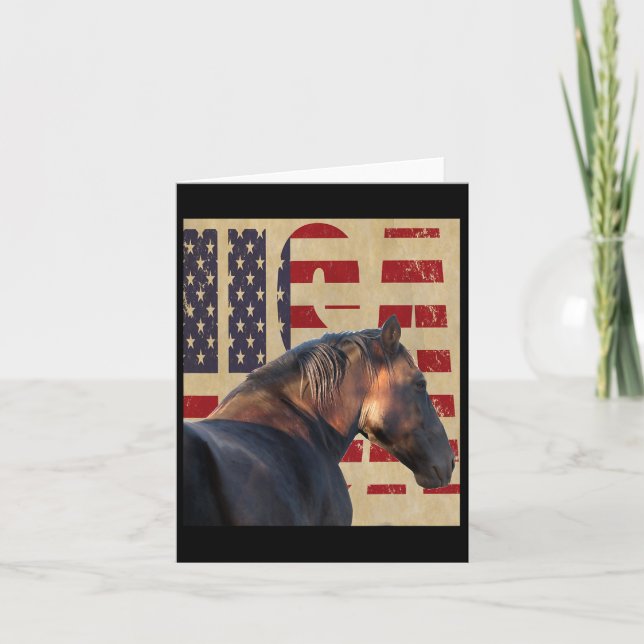 Usa Horse Western Wear Horseback Riding  Card (Front)