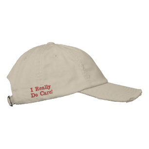 USA "I really do care" Stone Embroidered Hat