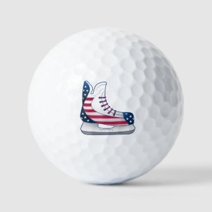 USA Ice Hockey Skates Golf Balls