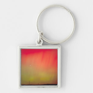USA, Idaho. Aurora borealis, northern lights at 2 Key Ring