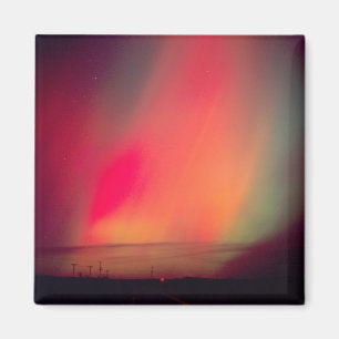 USA, Idaho. Aurora borealis, northern lights at Magnet