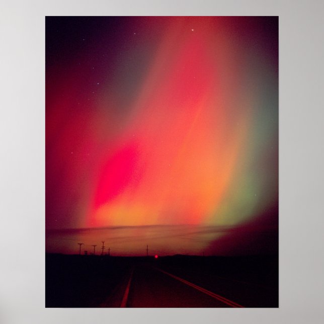 USA, Idaho. Aurora borealis, northern lights at Poster (Front)