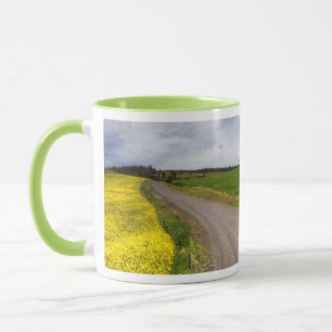 USA, Idaho, Idaho County, Canola Field Mug