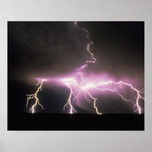 USA, Idaho. Lightning. Poster