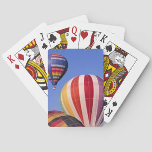 USA, Idaho, Teton Valley. Colourful hot-air Playing Cards