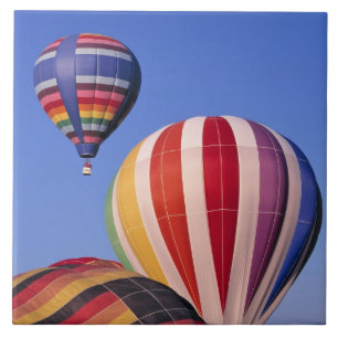USA, Idaho, Teton Valley. Colourful hot-air Tile